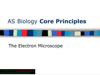 AS Biology Core Principles