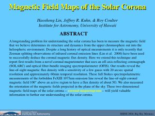 Magnetic Field Maps of the Solar Corona