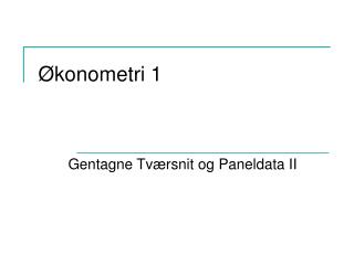 Økonometri 1