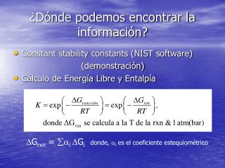 ¿Dónde podemos encontrar la información?