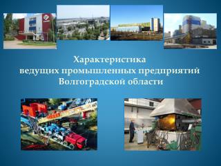 Характеристика ведущих промышленных предприятий Волгоградской области