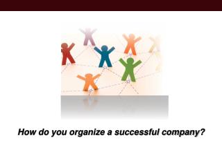 How do you organize a successful company?