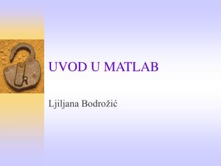 UVOD U MATLAB