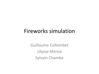 Fireworks simulation