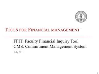 Tools for Financial management