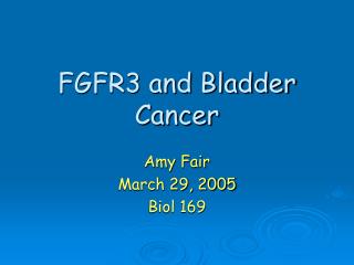FGFR3 and Bladder Cancer