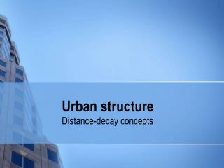 Urban structure