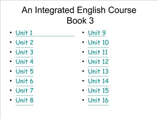 An Integrated English Course Book 3