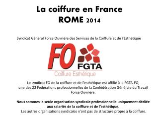 La c oiffure en France ROME 2014