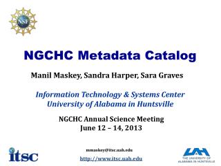 NGCHC Metadata C atalog