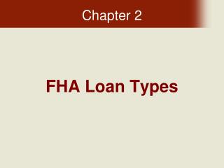 FHA Loan Types