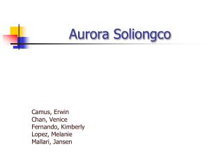 Aurora Soliongco