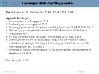 Lønnspolitisk drøftingsmøte