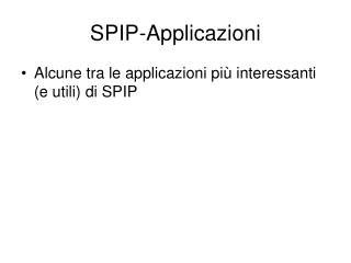 SPIP-Applicazioni