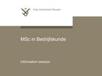 MSc in Bedrijfskunde