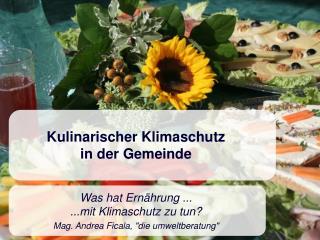 Kulinarischer Klimaschutz in der Gemeinde