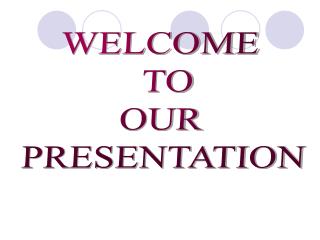 WELCOME TO OUR PRESENTATION
