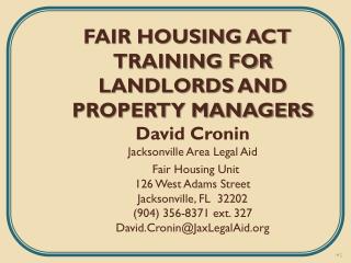 FAIR HOUSING UNIT’S MISSION