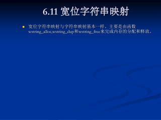 6.11 宽位字符串映射