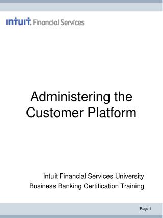 Administering the Customer Platform