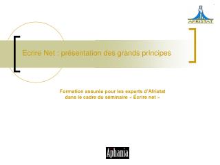 Ecrire Net : présentation des grands principes