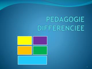 PEDAGOGIE DIFFERENCIEE