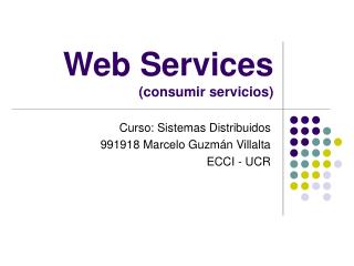 Web Services (consumir servicios)