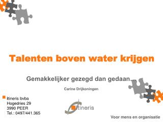 Talenten boven water krijgen