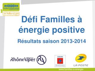 Défi Familles à énergie positive Résultats saison 2013-2014