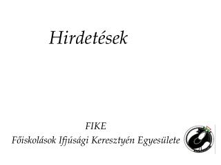 Hirdet ések