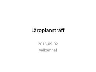 Läroplansträff