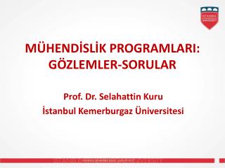 MÜHENDİSLİK PROGRAMLARI: GÖZLEMLER-SORULAR