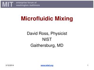 Microfluidic Mixing