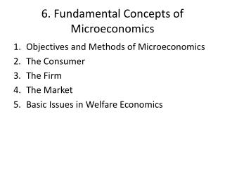 6. Fundamental Concepts of Microeconomics