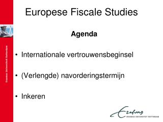 Europese Fiscale Studies