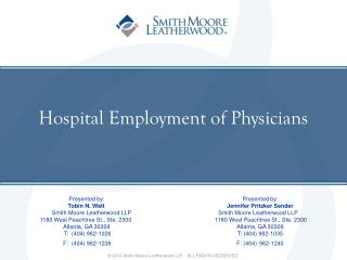 Hospital Employment of Physicians