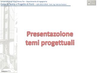 Presentazoione temi progettuali