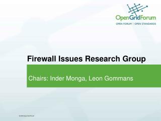 Firewall Issues Research Group