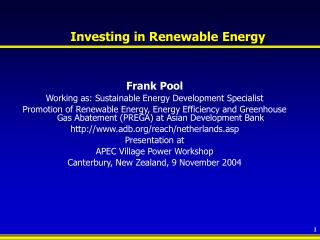 Investing in Renewable Energy