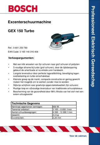 Excenterschuurmachine GEX 150 Turbo