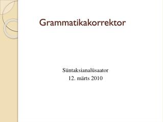 Grammatikakorrektor