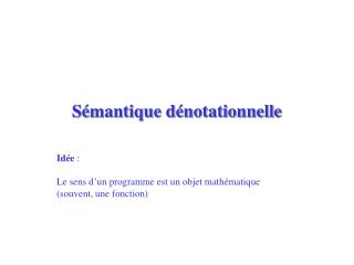 Sémantique dénotationnelle