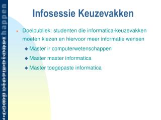 Infosessie Keuzevakken