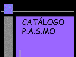 CATÁLOGO P.A.S.MO