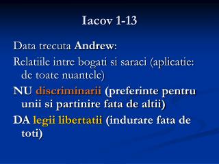 Iacov 1-13