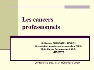 Les cancers professionnels