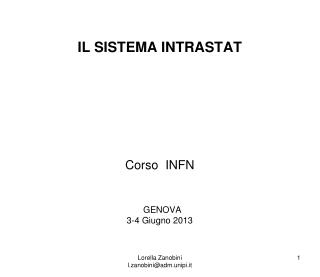 IL SISTEMA INTRASTAT