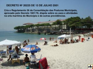 DECRETO Nº 20225 DE 13 DE JULHO 2001
