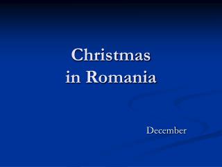 Christmas in Romania