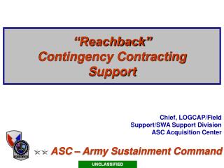 “Reachback” Contingency Contracting Support